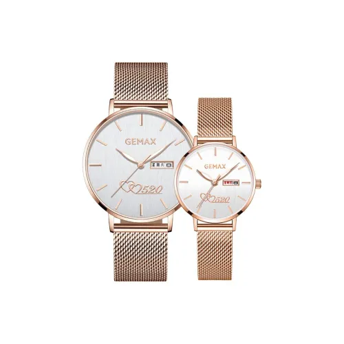 GEMAX Heart To Heart Collection Кварцевые часы механизм ремешок из нержавеющей стали унисекс белый циферблат