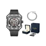 Черный корпус [В комплекте: Темно-синяя коробка + Кубинский браслет]