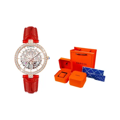 KANGOL Механизм с ручным заводом натуральная кожа ремень часы женские белый циферблат KANGOL K133