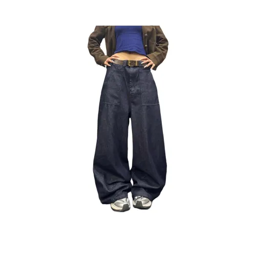 CASTLE WOODS Темно-синий синий женский джинсы