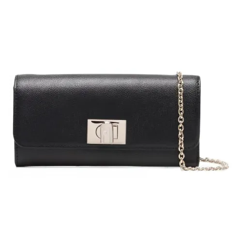 Furla Телячья кожа Сумка через плечо Кошелек Женские Черный