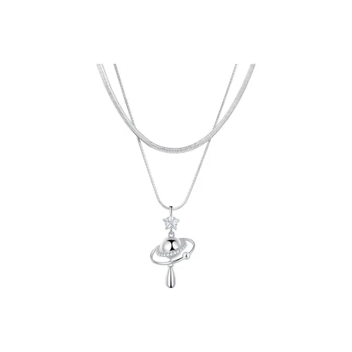 SUN HUNTER Белое золото с покрытием медный + синтетический кубический цирконий ожерелья женские