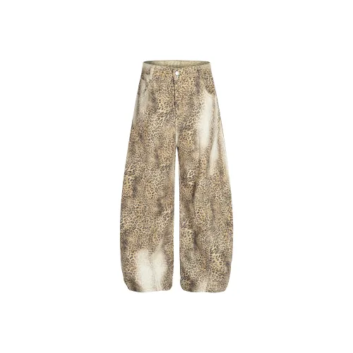 GBXM Леопардовый принт Унисекс Карго-брюки