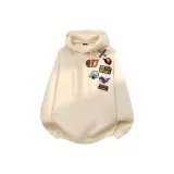 [Heavyweight with hood] Светлый бежевый (Полная ширина плечевой логотип на левой стороне плеча)