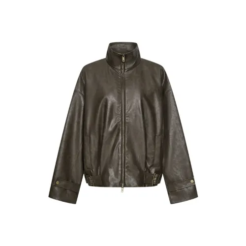 URBAN REVIVO Куртка Женская Темно-Кофейный Коричневый