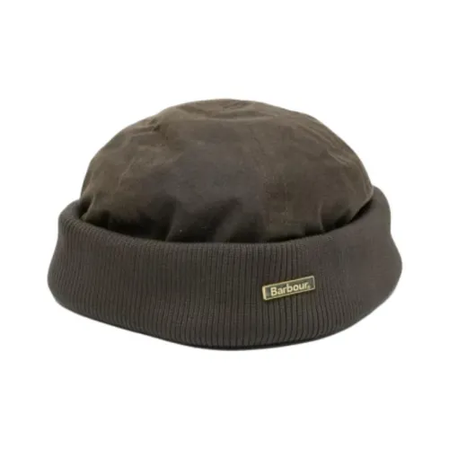BARBOUR Хлопок Шапки-бини Мужской Оливково-зеленый