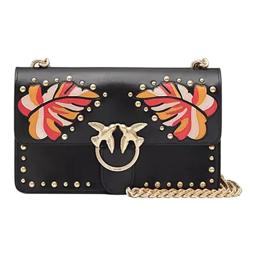 PINKO Сумка через плечо из коровьей кожи женская черная