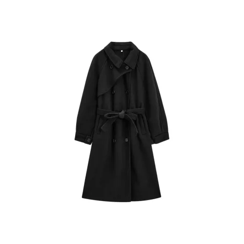 Love To Serve Черное Женское Пальто