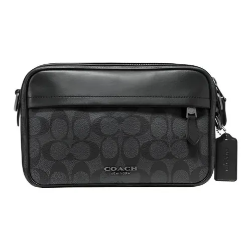 COACH Graham ПВХ Сумка Средняя Мужская Черная Серый