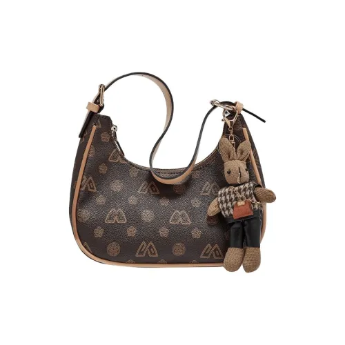 safiya ПВХ Пельмени Сумка через плечо Маленькая Женская Кофейная