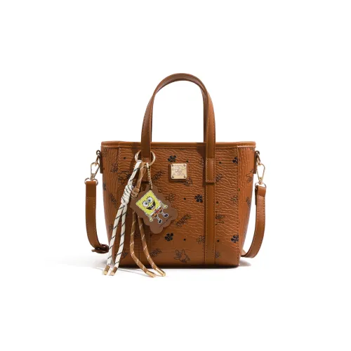 SPONGEBOB SQUAREPANTS ПУ (полиуретан) Сумка Стандартная Женская Коричневая