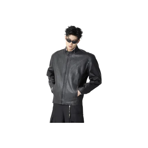 KONGBAITING Кожа Куртка Унисекс