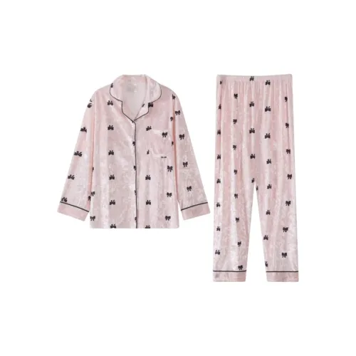 XIAFENYAN Розовый Женский Пижамный Комплект