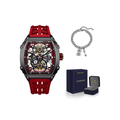 STARKING Eagle Soaring Collection Автоматический Механический Механизм Силиконовый Ремешок Часы Мужские Черный Циферблат