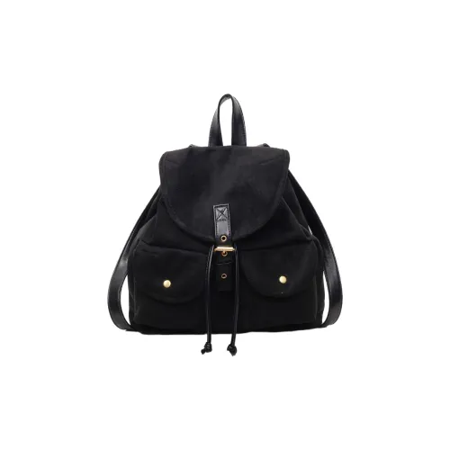 CAREELL Кожа Бархат Рюкзак Стандартный Женский Черный Кофейный Коричневый