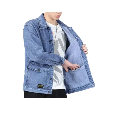 THINGYLAB Синий Мужской Джинсовые Куртки