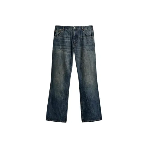 ZARA Blue Green Men's Jeans ZARA Синие Зеленые Мужские Джинсы