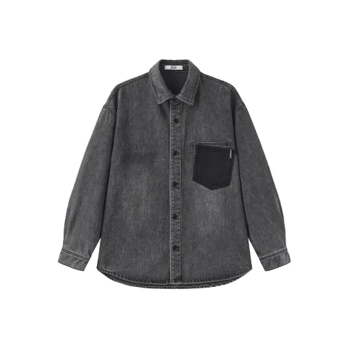 ZUO Темно-серый Мужские Рубашки