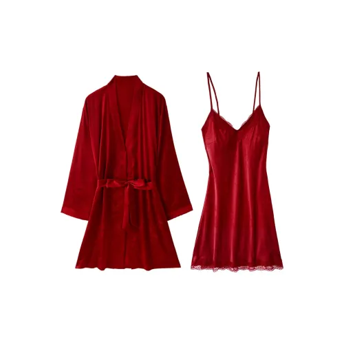 Devanro Домашние халаты Топ на бретелях Женские Пижамные комплекты