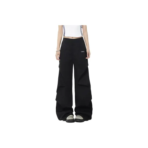 VXOXV Black Women's Casual Pants VXOXV Черные Женские Повседневные Брюки