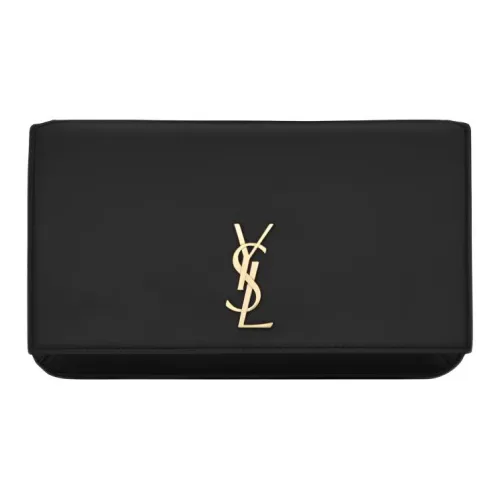 SAINT LAURENT Монограмма Телячья кожа Гладкая поверхность Кожа Через плечо Чехол для телефона Женские Черный