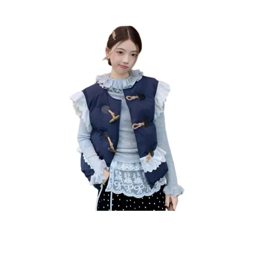 Blue Women's Vests Синий Женский жилет