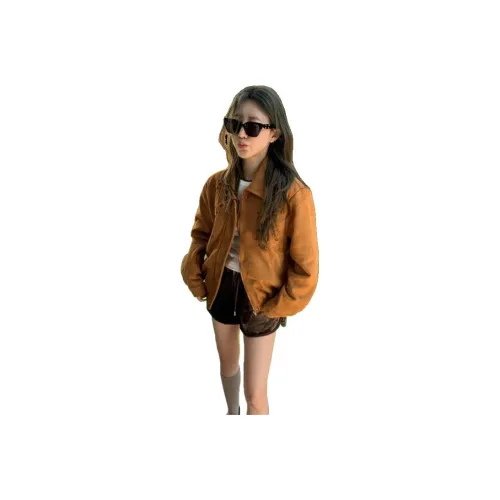 Dippanis Оранжевый Женский Короткий Пальто