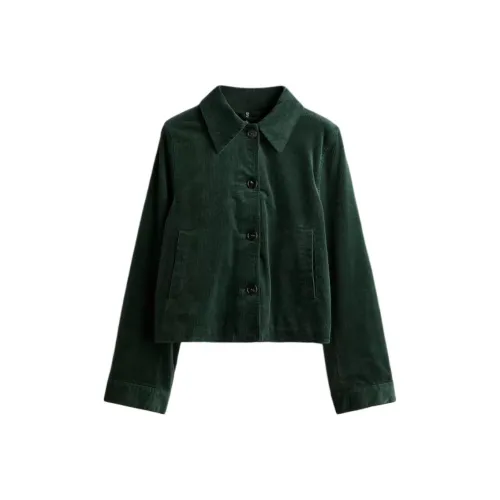 H M Темно-зеленые женские куртки