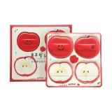 Цвет 02 - Красное яблоко, наклейка, упаковка, розовый, 4 штуки