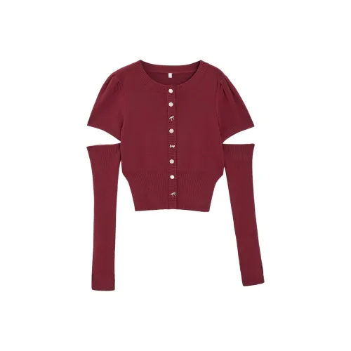 Love to serve Вишнево-красный Женский Трикотаж