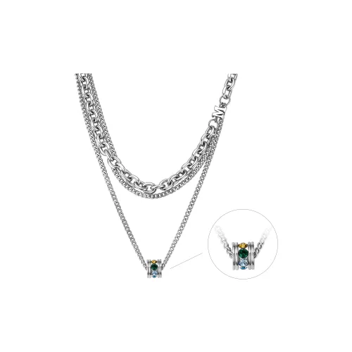 FAIRWHALE Титановые стальные цирконовые ожерелья унисекс