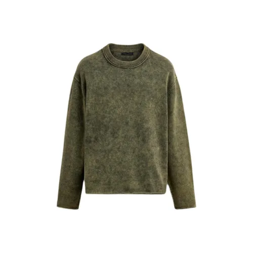 ZARA Выстиранный Зеленый Мужской Трикотаж