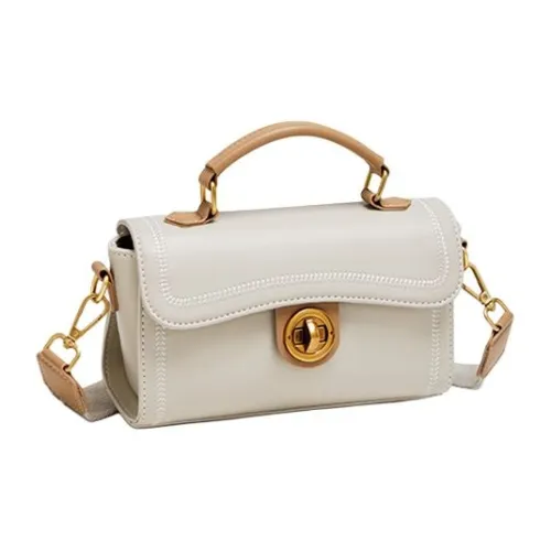 Narandu Коровья кожа с синтетической кожей одно плечо сумка женская экрю и абрикос