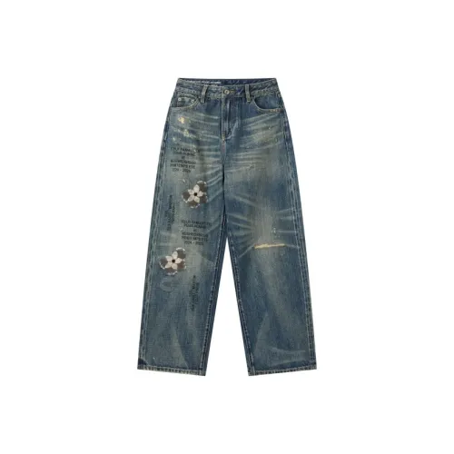 DE MINCOLLECTION Светло-серый синий Женские Джинсы