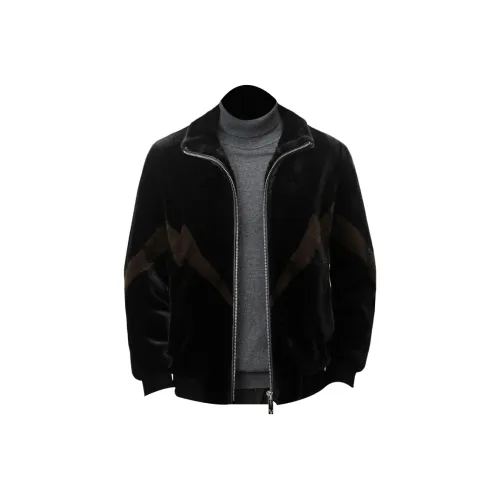 MH Черный мужской мех