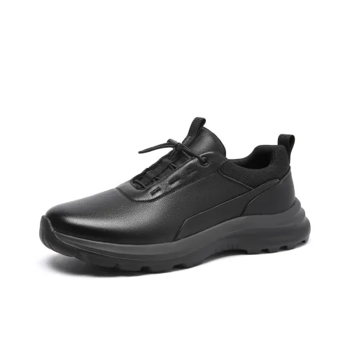 Mulinsen Высота Увеличивающая Устойчивая к Износу Легкая Низкий Топ Повседневная Обувь Мужская Черная