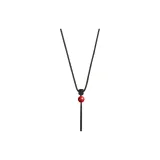 1,5 мм Элегантный Черный [Cinnabar] Стиль Позиционирования-Подвеска Ленточка