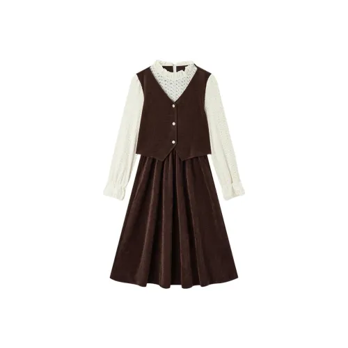 EICHITOO Длинное платье с длинными рукавами женское