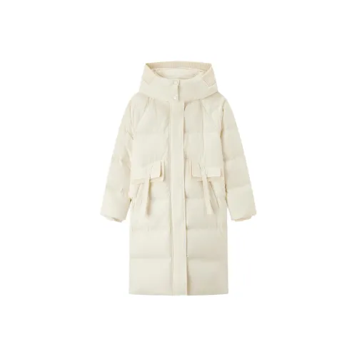 EICHITOO Экрю Женские Пуховики