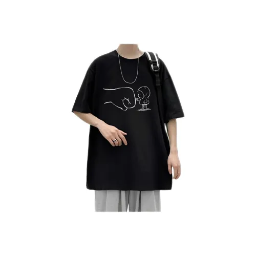 Wooden Rabbit Черный Унисекс T-рубашки