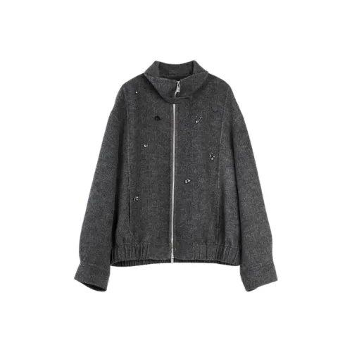 ELLE Средне-серый Женское Пальто