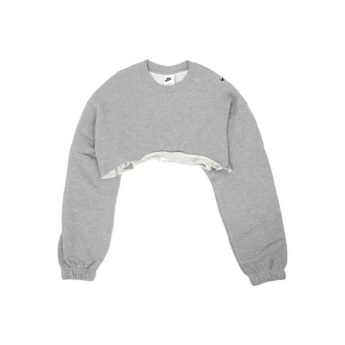 nike CROP TOP Женские Средне-серый