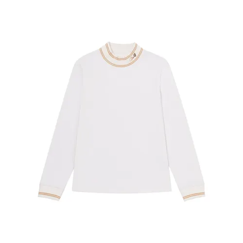 GOLF Цветовой блок Полная водолазка Удобный Кожа-дружественный Длинный рукав Базовый слой T-рубашка Женская