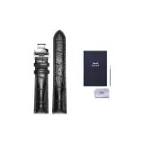 Чёрный, чёрная нить, застёжка-бабочка (серебряная)