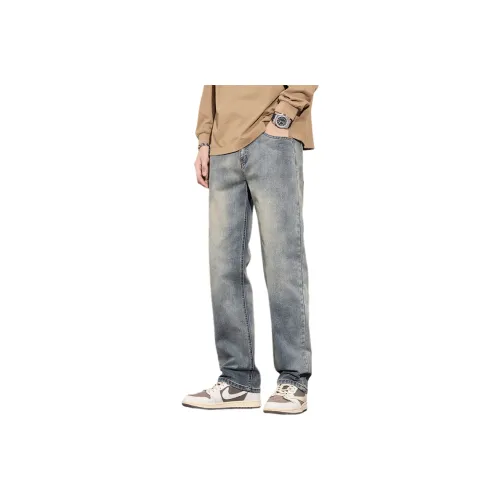 SAIHAN Cement Gray Unisex Jeans SAIHAN Цемент Серый Унисекс Джинсы