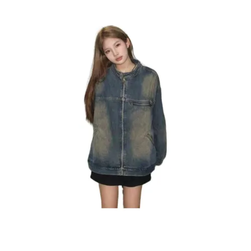 HAPG Винтажный синий Высокое качество Женские Куртки