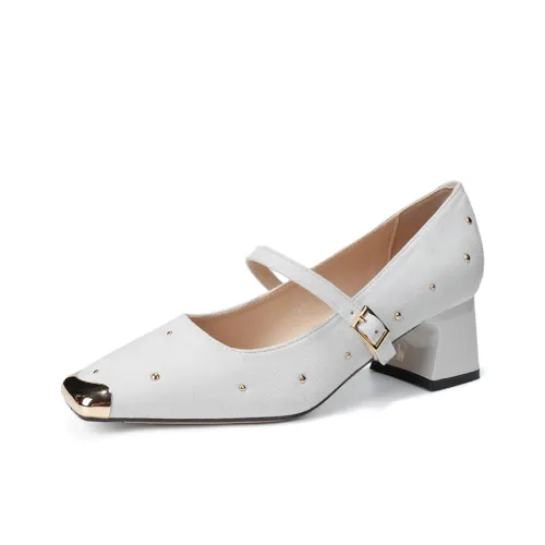 Zubumei Туфли Мэри Джейн с узким каблуком 5 см женские