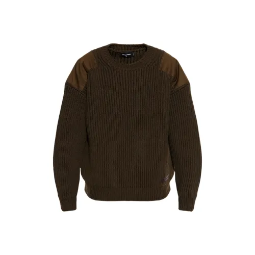 DSQUARED 2 Темно-коричневые мужские свитеры