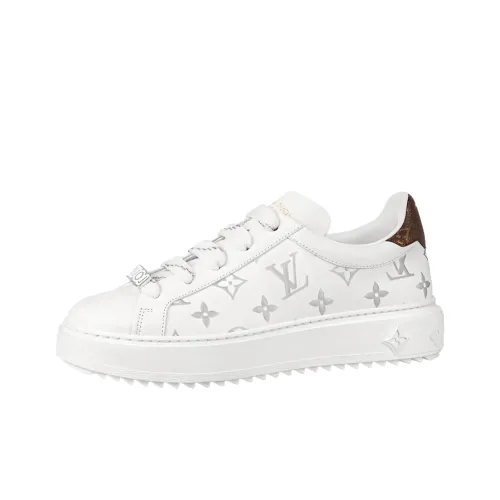 LOUIS VUITTON Time Out Low Топ Стильные Скейтбординги Женские Белые Серые