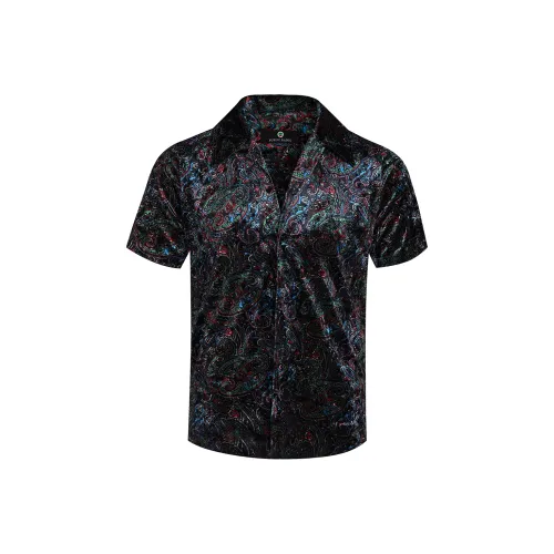 PUBLIC RADIO Черный Зеленый Мужская Рубашка